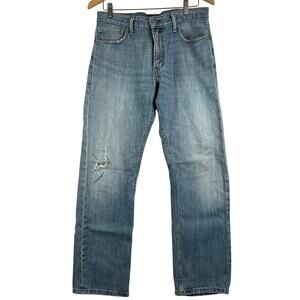 Levis‎ 514 Jeans Mens 33x32 Blue Straight Mid Rise Dark Wash Denim
